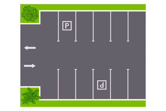 Top view parking map